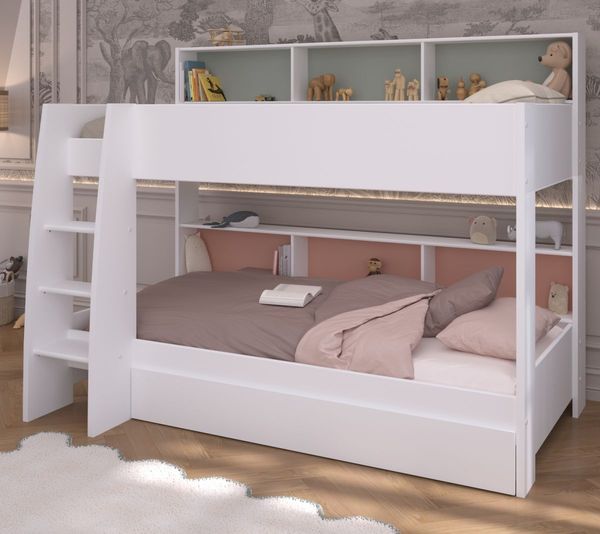 Parisot Etagenbett Leo in weiß Liegefläche 90x200 cm