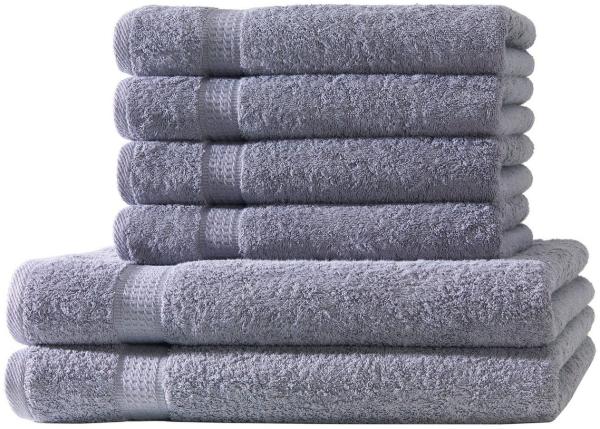 Hometex Premium Textiles Handtuch in Premium Qualität 500 g/m², Feinster Frottier-Stoff 100% Baumwolle, 2x Duschtuch + 4x Handtuch, weich, saugfähig, extra schwer & flauschig - TEST BILD TOP MARKE 2025