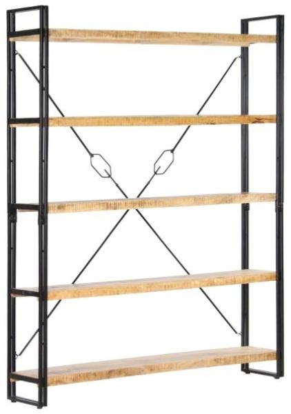 vidaXL Bücherregal 5 Fächer 140x30x180 cm Mango Massivholz 286580