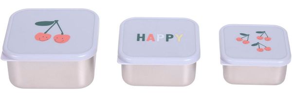 Lässig Snackbox Edelstahl - Happy Fruits - Cherry