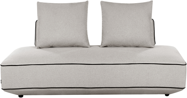 Chaiselongue SEILLANS Stoff Hellgrau