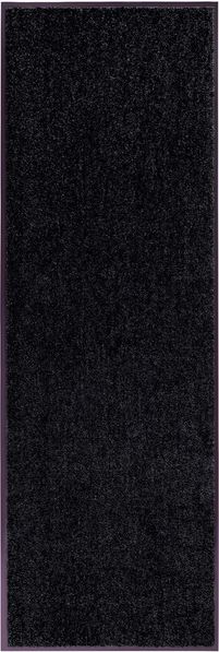 Waschbare Fußmatte Wash & Clean - schwarz - 60x180x0,7cm