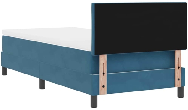 vidaXL Boxspringbett mit Matratze Dunkelblau 90 x 190 cm Stoff 3339210 Bild 8