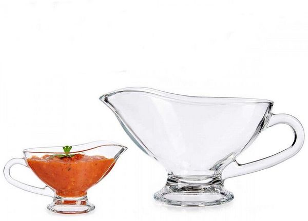Vivalto Sauciere Sauciere Glas Soßenkanne Saucenkanne Sauce Schale mit Ausguß 200 ml, Glas, (1-tlg)