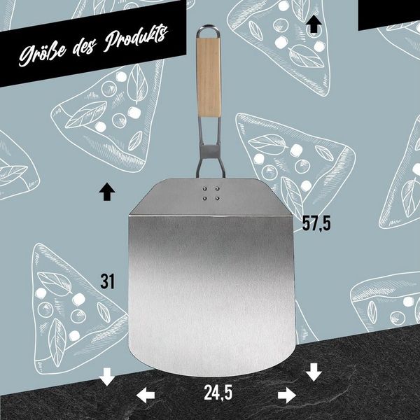 Dimono Pizzaschieber DIMONO Antihaft Pizzaschieber mit Holzgriff - Metall Pizzaheber, XXL