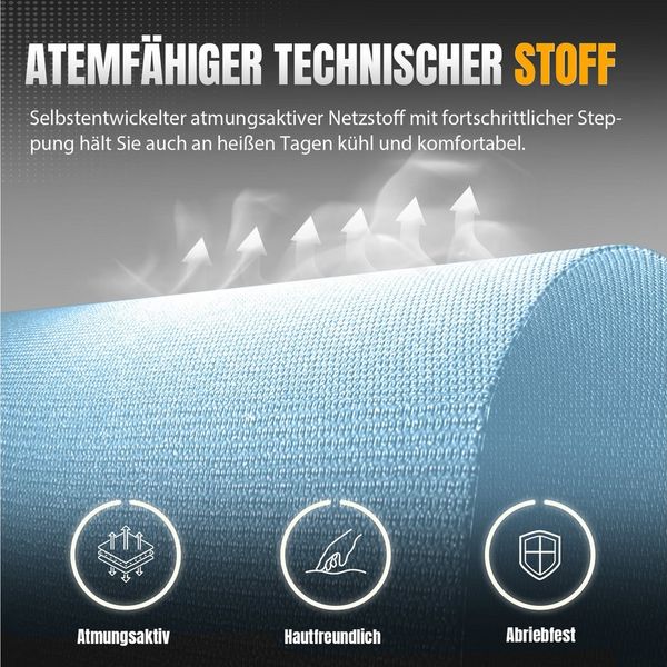 GTPLAYER Gaming Stuhl, Gamer Stuhl, Atmungsaktiver Bürostuhl aus Hochwertigem Stoff, Ergonomischer PC-Stuhl, Verstellbarer und Drehbarer Schreibtischstuhl mit Fußstütze schwarz