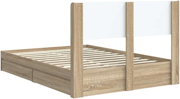 vidaXL Bettgestell mit Stauraum und Kopfteil Sonoma-Eiche 140 x 200 cm 3414379 Bild 8