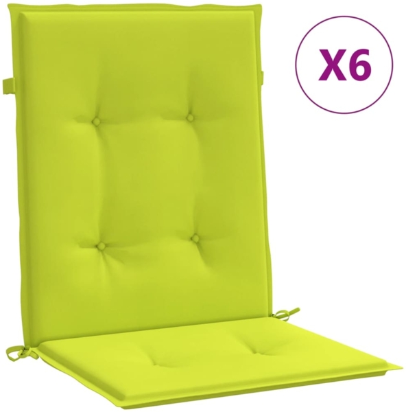 vidaXL Gartenstuhlauflagen für Niedriglehner 6Stk Knallgrün 100x50x3cm 314148