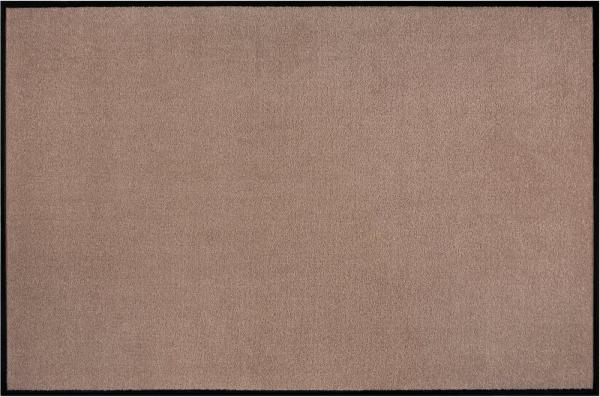 Teppich Boss waschbare In- & Outdoor Fußmatte Uni einfarbig - beige - 90x150x0,7cm