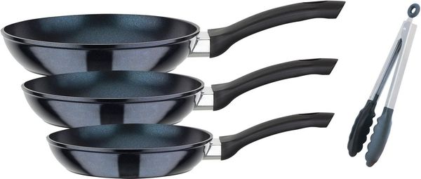 GSW Pfannen-Set Temptura Plus, Aluminium (Set, 3-tlg, 1x Bratpfanne Ø 20 cm, 1x Bratpfanne Ø 24 cm, 1x Bratpfanne Ø 28 cm), Induktion