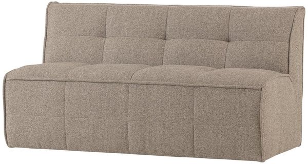 Esszimmerbank Cluster - Bouclé-Stoff Kaki Braun, 164 cm, mit Rückenlehne
