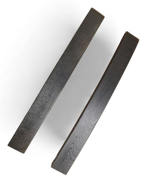 DM-Handel Gartenliege 2x Ersatzarmlehnen für Gartenliege, Holz Massiv 1 Paar, Armlehnen für Sonnenliege Rollliege Lx48 x Hx2,5 x Bx5,5 cm, ergonomisch geformt, mi Ausschnitt für Plastkschiene