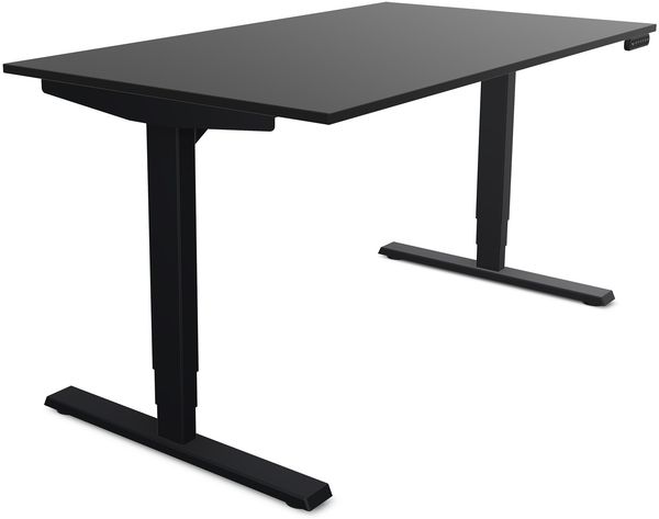 ASSMANN Elektrisch höhenverstellbarer Schreibtisch Y-Line 120x70cm Schwarz Schwarz Metall Holz Melaminoberfläche Bild 10