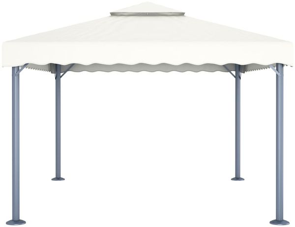 vidaXL Pavillon, Metall/Stoff Creme, 400 x 300 cm Bild 3