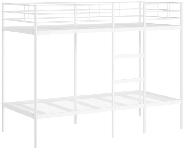vidaXL Etagenbett ohne Matratze Weiß 90x200 cm Stahl 42000329