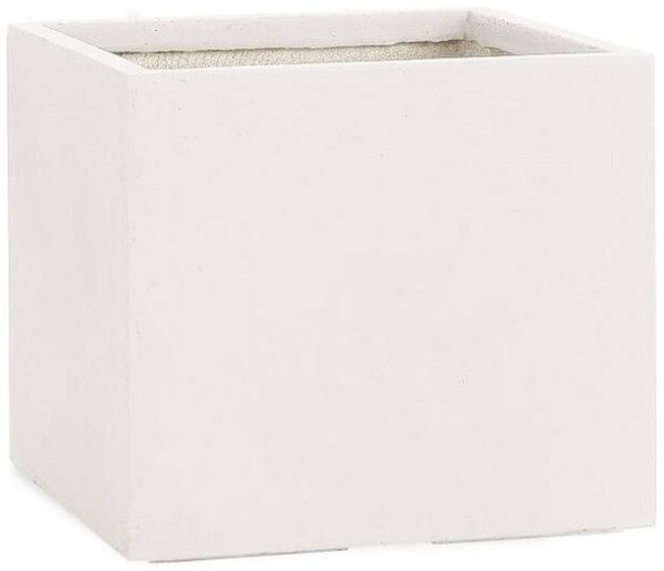 Pflanzwerk® Pflanzkübel CUBE Premium Fiberglas Blumenkübel Frostbeständig mit Lotus-Effekt, Lotus-Effekt - Handgefertigt - Eckig - Frostbeständig