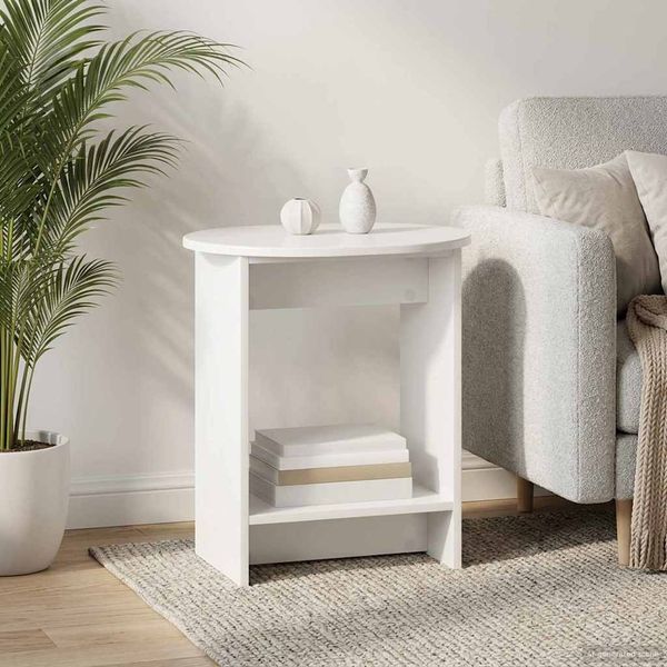 vidaXL Beistelltisch Hochglanz Weiß 50 x 39,5 x 55 cm Holzwerkstoff 899856