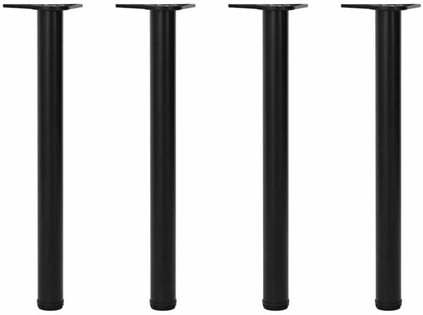 4x höhenverstellbares Tischbein | Tischgestell Schwarz 710 mm SH386