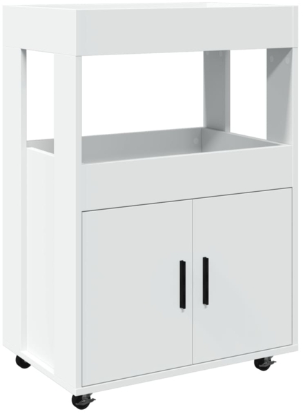vidaXL Barwagen Weiß 60x39,5x89 cm Holzwerkstoff 848269