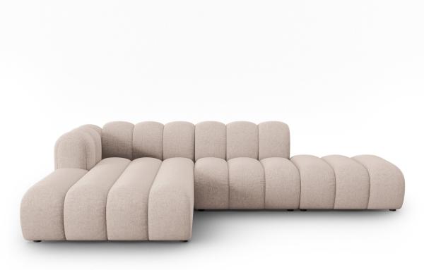 Micadoni Modulares Ecksofa offen Lupine 5-Sitzer Links Chenille Haga Beige