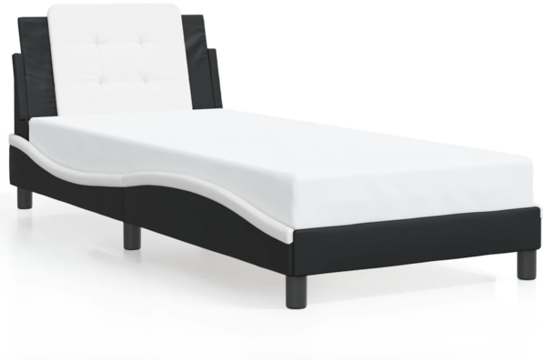 vidaXL Bettgestell mit LED ohne Matratze "Zadar" Schwarz und Weiß 90x190 cm 3214080 Bild 4