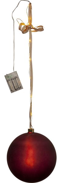 Weihnachtsleuchte Bliss rot 20 LEDs Timer Ø 20cm