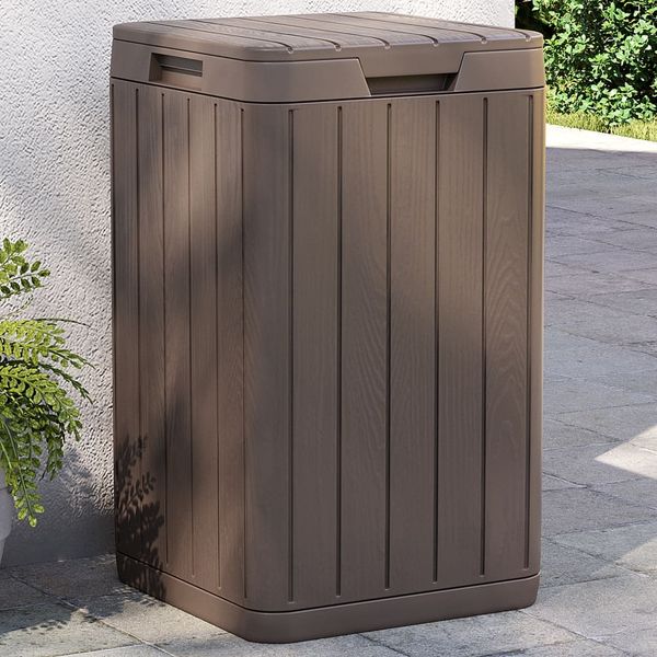 vidaXL Outdoor-Mülltonne Braun 38x38x65 cm PP 364226