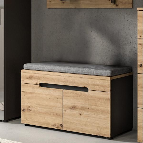 Lomadox Sitzkissen CORTONA-158, Sitzbank Sitzpolster Sitzauflage Polster modern grau