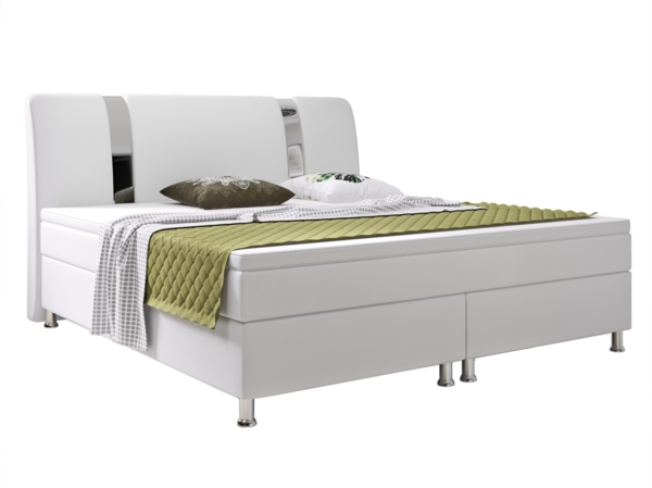 Boxspringbett R1 180x200 cm Kunstleder Weiß