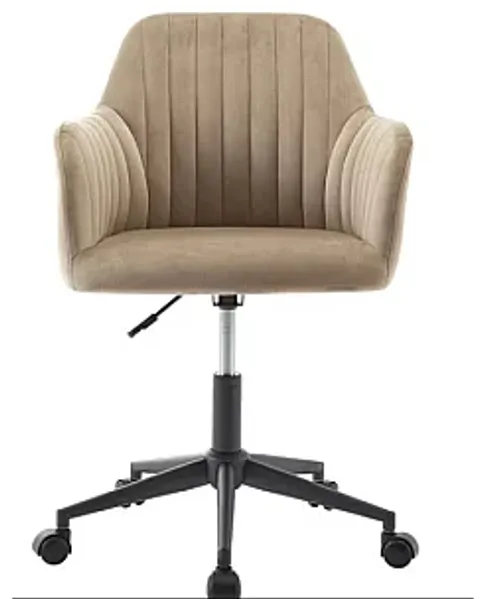 Vente-unique - ELEANA Office chair SamtStoff Rot - B 61,5 cm x H 89 cm79,5 cm x L 59 cm