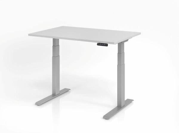 Sitz-Steh-Schreibtisch elektrisch 120x80 cm Grau/Silber