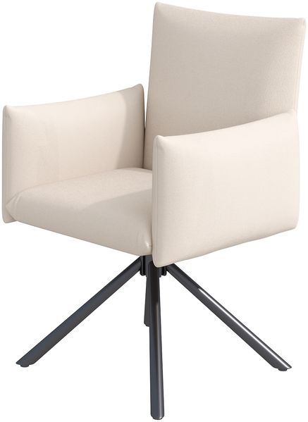Esszimmerstuhl-Set (4 St.) 360° drehbar, Leinen Beige, Belastbar bis 150 kg,H 88 x T 60 x B 60 cm Bild 10