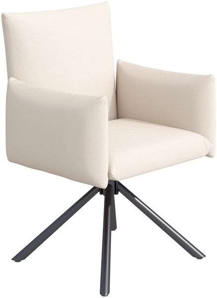 Esszimmerstuhl-Set (4 St.) 360° drehbar, Leinen Beige, Belastbar bis 150 kg,H 88 x T 60 x B 60 cm Bild 8