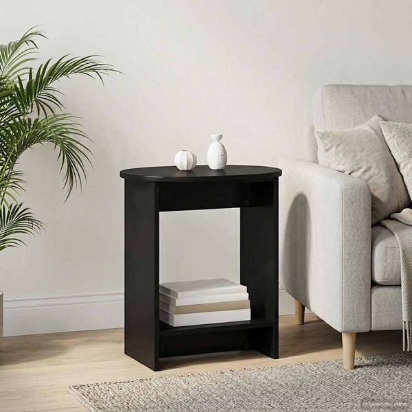 vidaXL Beistelltisch Schwarz 50 x 39,5 x 55 cm Holzwerkstoff 899853