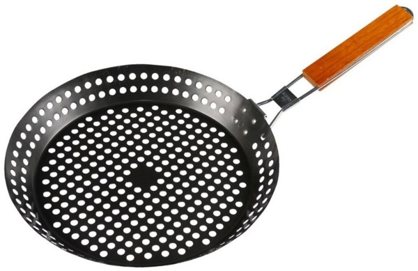 Master Grill & Party Grillpfanne MG249, Grillpfanne zum fettfreien Grillen Antihaftschicht Lochpfanne 30 cm