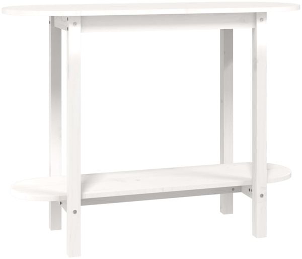 vidaXL Konsolentisch Weiß 110x40x80 cm Massivholz Kiefer 822298 Bild 2
