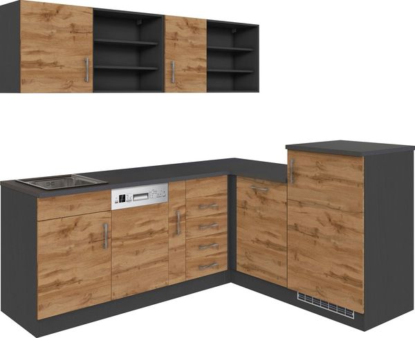 KOCHSTATION Küche KS-Mali, Stellbreite 210/170 cm, mit E-Geräten
