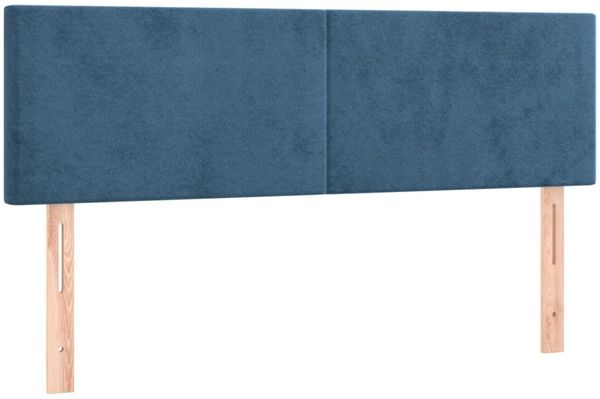 vidaXL Boxspringbett mit Matratze Dunkelblau 140x190 cm Samt 3127371 Bild 6