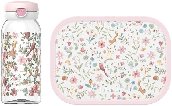 Mepal - Pausenset Campus - Set für Kinder mit Trinkflasche mit Klappdeckel & Lunch Box - Lunch-Set für die Schule oder unterwegs - Spülmaschinenfest - 600 + 750 ml - Fairy Wonders