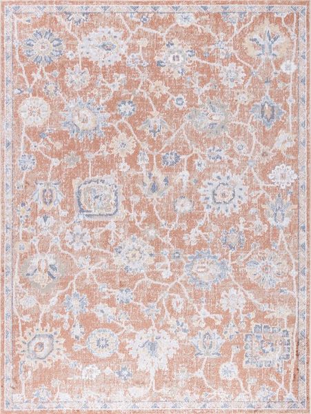 Livabliss Teppich IQUITOS, rechteckig, Höhe: 5 mm, Maschinenwaschbar, Vintage Kurzflor Wohnzimmerteppich, Schlafzimmer