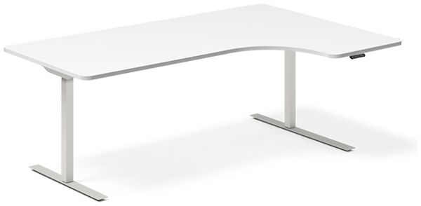 Höhenverstellbarer Tisch DNA weiß 2000x1200 mm rechts 2-Bein/weiß