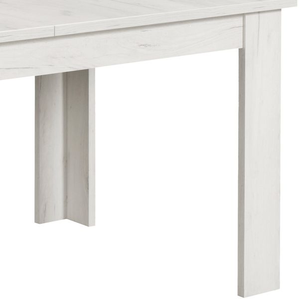 Homestyle4u ausziehbar Holztisch, Holz weiß, 160x90 cm Bild 5