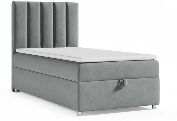 Best for Home Boxspringbett mit Bettkasten Trinity K-10 SINGLE Bonellfederkern inkl. 7 cm Topper (Einzelbett, Polsterbett gepolstertes Kopfteil, Jugendbett, Kinderbett versch. Größen, 70x200 80x200 90x200 100x200 cm), mit oder ohne Topper, Flexible Lie...