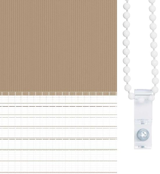 vidaXL Doppelrollo Sandbraun 80x200 cm Stoffbreite 75,9 cm Polyester 4014569 Bild 9