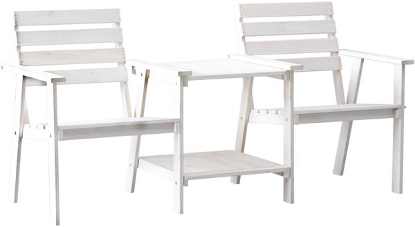 Sensline Gartenbank Romeo Tete a Tete Whitewash 170 cm