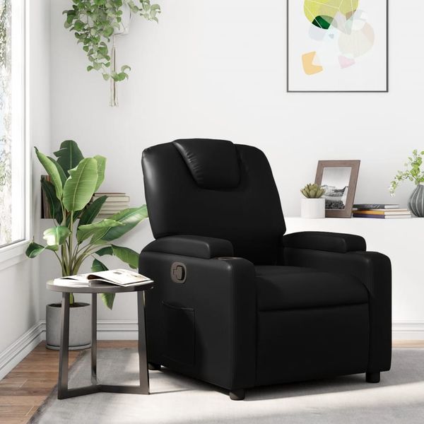 vidaXL Relaxsessel, Kunstleder, Schwarz 3205976