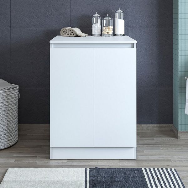 Roomart Waschmaschinenumbauschrank MK3-UM2-UM01 (Waschmaschinenschrank Badregal Badschrank Waschturm) Wandbefestigung, Rückwand, kompaktes Design, 191 cm hoch, 70 cm breit