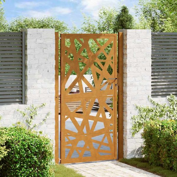 vidaXL Gartentor 100x175 cm Cortenstahl Helles Design 4100957