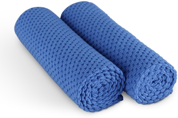 Premium Geschirrtuch 300g/m² - Microsensation - 60x40cm ( Blau / 8er Pack ) Reinigungstücher Mikrofasertuch - super saugfähige Küchentücher