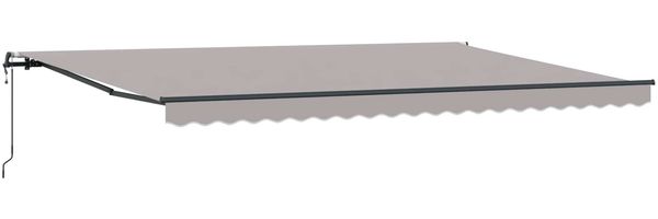 vidaXL Ausziehbare Markise Hellgrau 500 x 300 cm Stoff und Aluminium 3331375 Bild 2